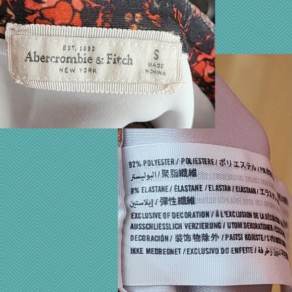 Abercombie & Fitch Abstract Kaleidoscope Floral Printed Skater Skirt - Picture 3 of 3